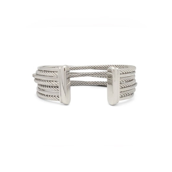DAVID YURMAN crossover 4-row cuff with diamonds - Picture 3 of 8
